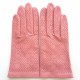 Gants en cuir d'agneau rose "CARMELINA ".