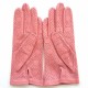 Leather gloves of lamb pink "CARMELINA".