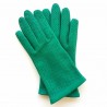 Gants en cuir d'agneau vert "CARMELINA"