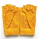 Leathermittens of lamb yellow "PILOTE".