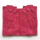 Leather mittens of lamb fuchsia "PILOTE".