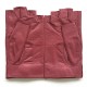 Leather mittens of lamb pink antique "PILOTE".