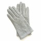 Gants en cuir d'agneau gris clair "CARMELINA".