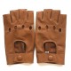 Leather mittens of lamb biscuit "PILOTE".