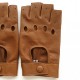 Leather mittens of lamb biscuit "PILOTE".