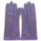Gants en cuir d'agneau violet "CARMELINA".
