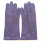 Gants en cuir d'agneau violet "CARMELINA".