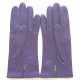 Leather gloves of lamb purple "CARMELINA".