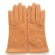 Leather gloves of lamb biscuitr CARMELINA".