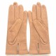 Gants en cuir d'agneau biscuit " CARMELINA".