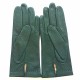 Leather gloves of lamb khaki "CARMELINA".