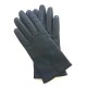 Leather gloves of lamb black "CARMELINA".