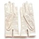 Leather gloves of lamb off-white "CARMELINA".