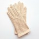 Leather gloves of lamb pink beige "CARMELINA".