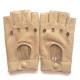 Leather mittens of lamb sand PILOTE".