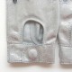 Mitaines en cuir d'agneau argent "PILOTE".