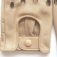 Leather mittens of lamb sand "PILOTE".