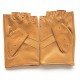Leather mittens of lamb clear cork "PILOTE".