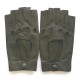 Leather mittens of lamb blossom "PILOTE".