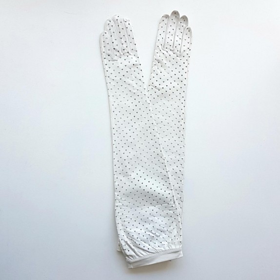 Gants en cuir d'agneau blanc "INIMA".