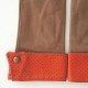 Leather gloves of lamb sand and orange "PLATON"