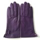 Gants en cuir d'agneau violet "CLEMENTINE".