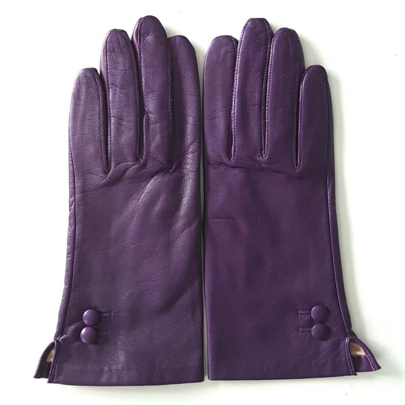 Gant de ménage violet avec fleur - moyen - gants de luxe en latex