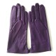 Gants en cuir d'agneau violet "CLEMENTINE".