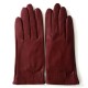 Gants en cuir d'agneau bordeaux "PAPILLON".