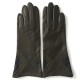 Leather gloves of lamb khaki and black "ISOCELE".