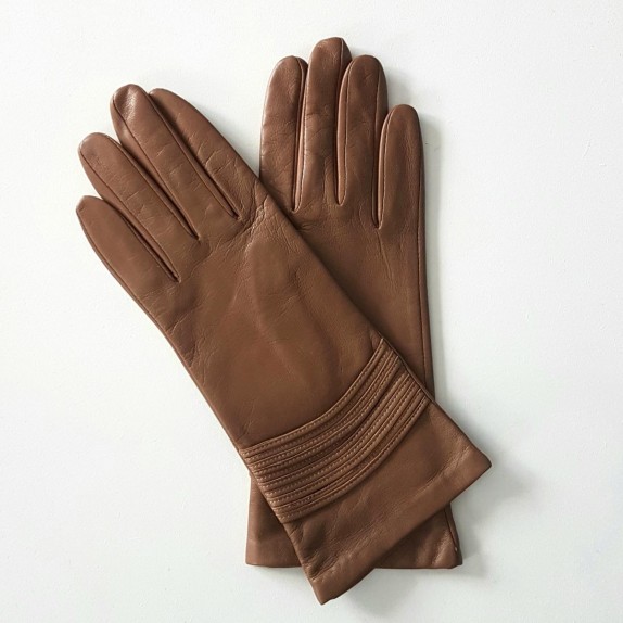 Gants en cuir d'agneau sable "ATHENA".