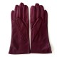 Gants en cuir d'agneau cassis et fuchsia "COCCINELLE".