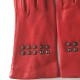 Leather gloves of lamb pj red "SMITH".