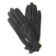 Leather Gloves of lamb black "SOLANGE"