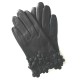 Leather Gloves of lamb black "PRIMEVERE"