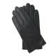 Gants en cuir d'agneau noir "TRIUNGHI".