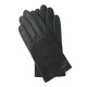 Leather gloves of lamb black "TRIUNGHI"