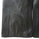 Gants en cuir d'agneau noir "TRIUNGHI".