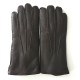 Leather gloves of deer brown "SERGE"