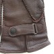 Gants en cuir de cerf chocolat "SERGE".
