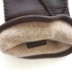 Gants en cuir de cerf chocolat "SERGE".