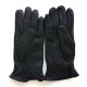 Leather gloves of deer black "THADEÏ"