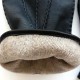 Leather gloves of deer black "THADEÏ"