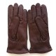 Leather gloves of deer chocolate "THADEÏ"