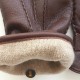 Leather gloves of deer chocolate "THADEÏ"