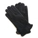 Gants en cuir d'agneau noir "ANTONIN".