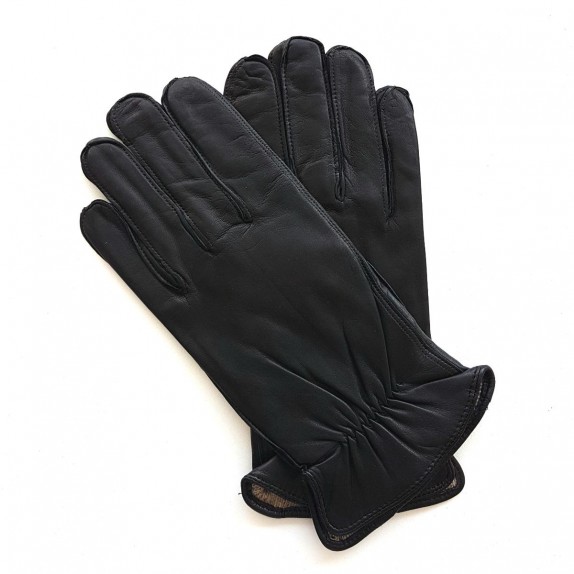 Leather gloves of lamb black "ANTONIN"