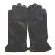 Gants en cuir d'agneau noir "ANTONIN".