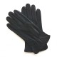 Gants en cuir d'agneau noir "ANTONIN".