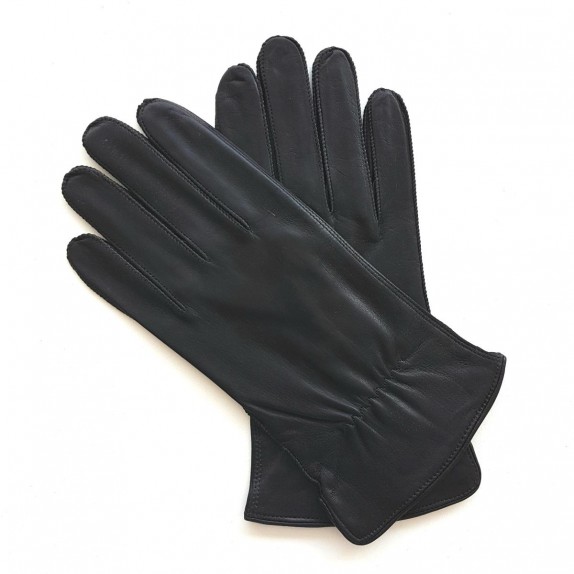Leather gloves of lamb black "ANTONIN".